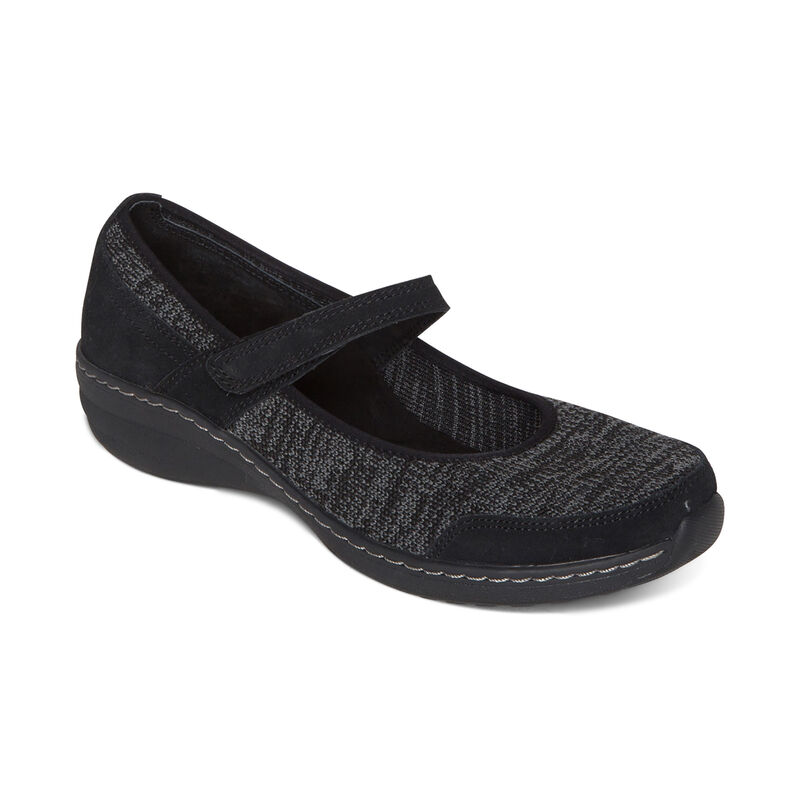 Aetrex Womens Mina Flats Black - pDvBaXHN9